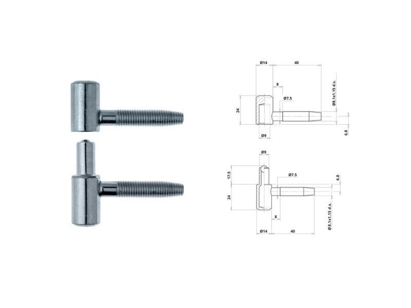 Becsavarós ajtópánt Otlav 055/14 horg. 10db/cs!
