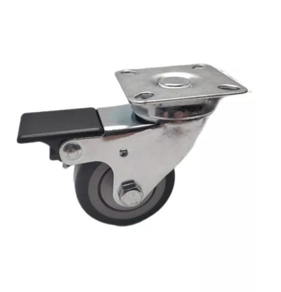 Kerék gumis  50 mm forgó-fékes