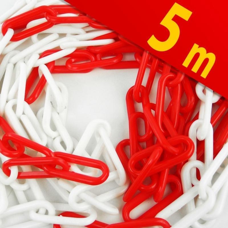 Lánc műanyag Beast 6mm/  5m piros-fehér