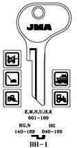 Kulcs nyers Jma BH-1