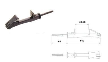 Zsalu kitámasztó Omad,fekete 1616/  65mm