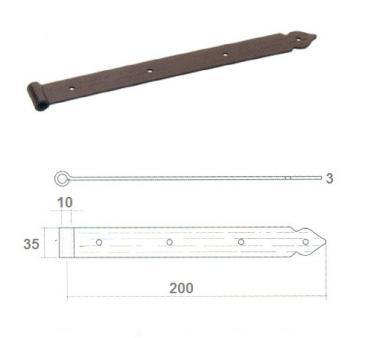 Zsalu hosszúpánt Omad.fekete 10/200mm 1206/20