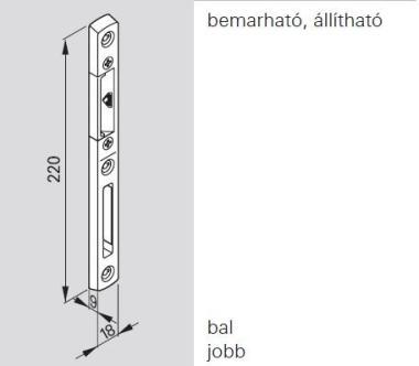 Roto zárólemez Mvz bal
