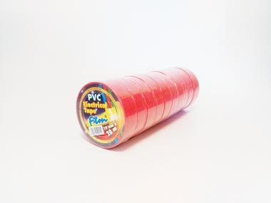 Szigetelőszalag 19mmX20m piros 10db/csom.!