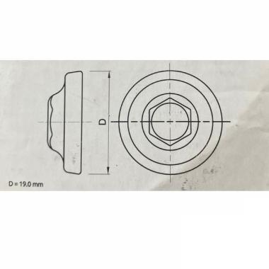 Takarósapka Htlf.önf csavarhoz fekete 4.8/5.5