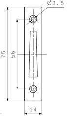 Zárólemez 3215 ablakzárhoz