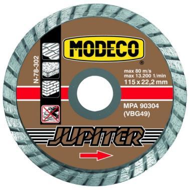 Gyémánt vágókorong Jupiter 115mm turbo beton