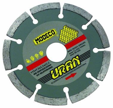 Gyémánt vágókorong Urán 115mm szegm. vasbeton