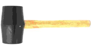 Gumikalapács fekete 0.5kg fa nyéllel