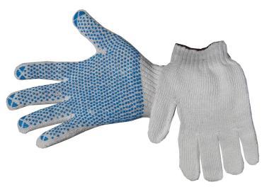 Védőkesztyű cérna pontozott  8-as 12pár/cs.!