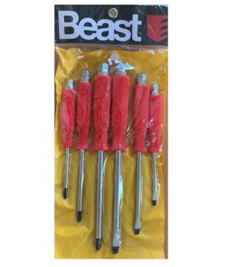 Csavarhúzó klt. Beast 6r. üthető