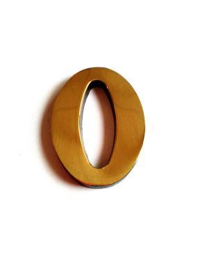 Ajtószám réz 50mm 0