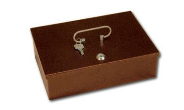 Pénzkazetta 160x125x70 antik bronz 1-es típus