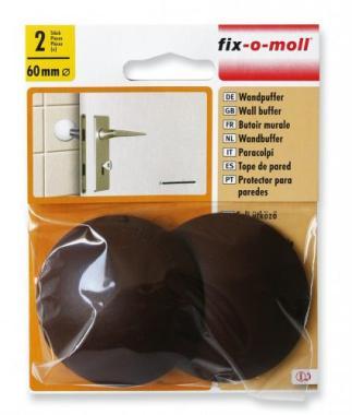 Ajtóütköző öntapadós fali 60mm barna 2db/csom.!