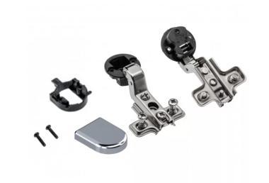 Bútor kivetőpánt üvegajtóra rázárodó nikkel