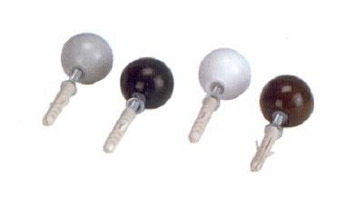 Ajtóütköző gömb müa. csavar+tipli barna