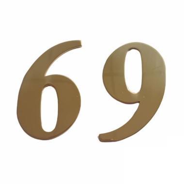 Házszám réz 80mm 6-9