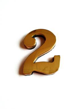 Házszám réz 80mm 2