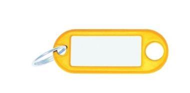 Kulcsfüggő müa.  citromsárga 100db/csom.!