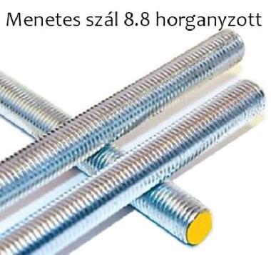 Menetes szál horg. 8.8 M  5