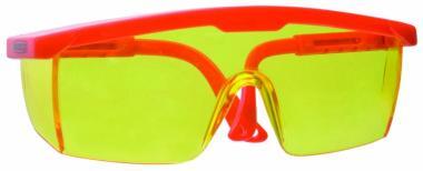 Védőszeműveg álliható szárral sárga CE N06101