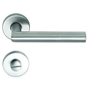 Kilincs inox sarkos Thema Pro wc körrozettás