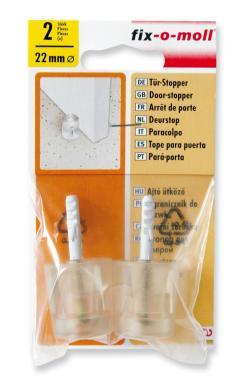 Ajtóütköző hengeres csavar+tipli átlátszó 2db/cs.!