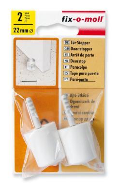 Ajtóütköző hengeres csavar+tipli fehér 2db/csom.!