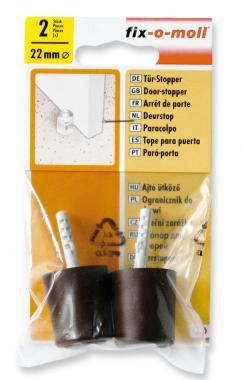 Ajtóütköző hengeres csavar+tipli barna 2db/csom.!