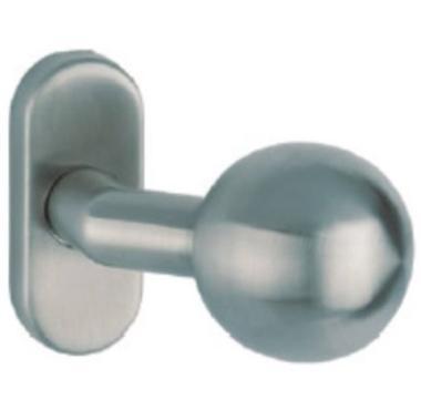 Lengőajtó gomb inox eltolt ovál rozettán