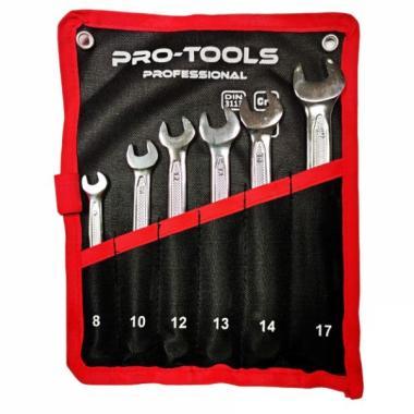 Csillag-villáskulcs klt. Pro-Tools CrVa   6r. 8-17