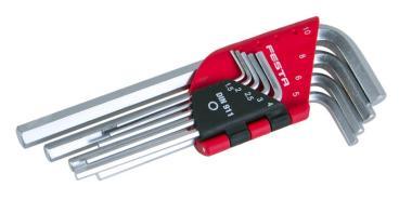 Imbuszkulcs klt. Festa CrVa rövid 9r. 1.5-10mm