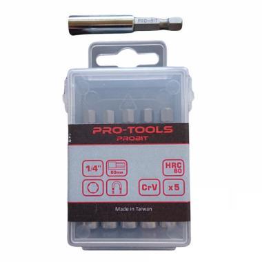 Bit adapter 1/4 60mm Pro-Tools profi 5db/dob.!