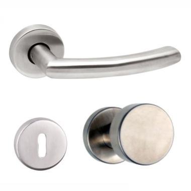 Kilincs inox Gino kly gomb/kilincs körrozettás