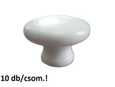 Bútorgomb fa 35mm K/18 fehér 10db/cs.!