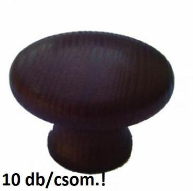 Bútorgomb fa 35mm K/27 fekete 10db/cs.!