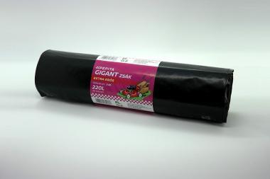 Szemeteszsák erős GIGANT 220L  5db/roll.!