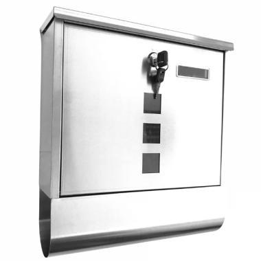 Postaláda inox szögletes 304x300x90mm+szórólap