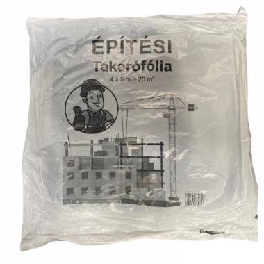 Takaró fólia 60mikron épitési 20 m2 4m*5m 5db/cs.