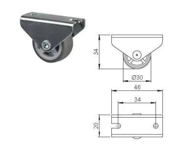 Bútorgörgő 30mm puha futófelület
