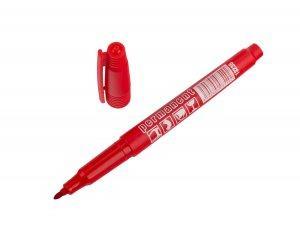 Jelölőfilc alkoholos piros vékony 12db/dob.!