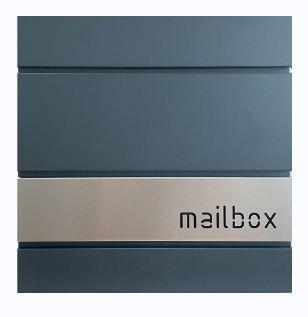 Postaláda Nova inox/antracit-egyenes betéttel