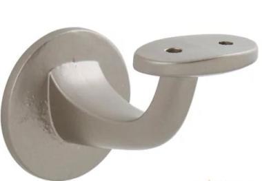 Korlátrögzítő egyenes talppal ezüst