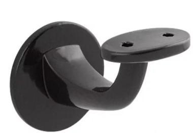 Korlátrögzítő egyenes talppal fekete