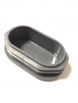 Csővégdugó ovál fekete 15x35