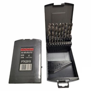 Fémcsigafúró készlet HSS-G Pro-Tools 19r. 1-10mm