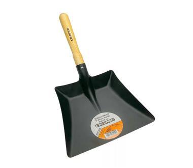 Szemeteslapát fém festett,rövid fa nyéllel