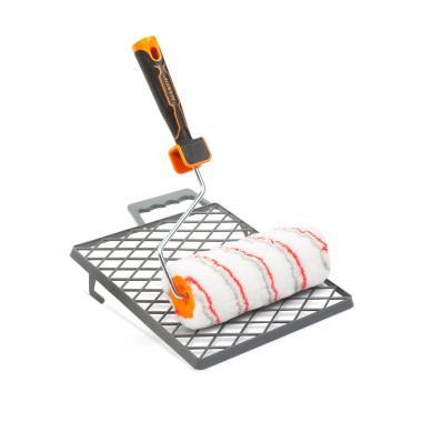 Festőhenger szett-nyél+rács+poliészter 18x180mm