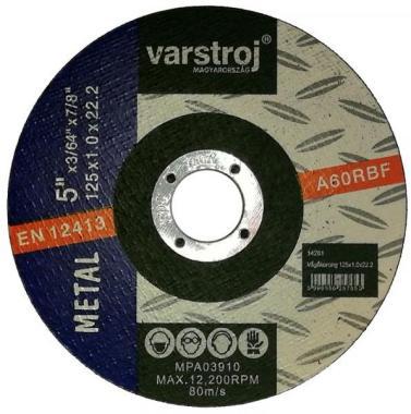 Vágókorong fém Varstroj 125x1.0 25db/dob.!