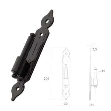Zsalu tokpánt fix Omad,fekete 200/10mm 1213/20